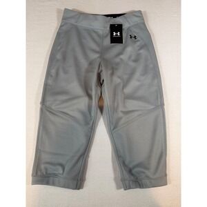 Under Armour Womens Vanish Softball Beltless Pants Gray 1364115 Small NWT